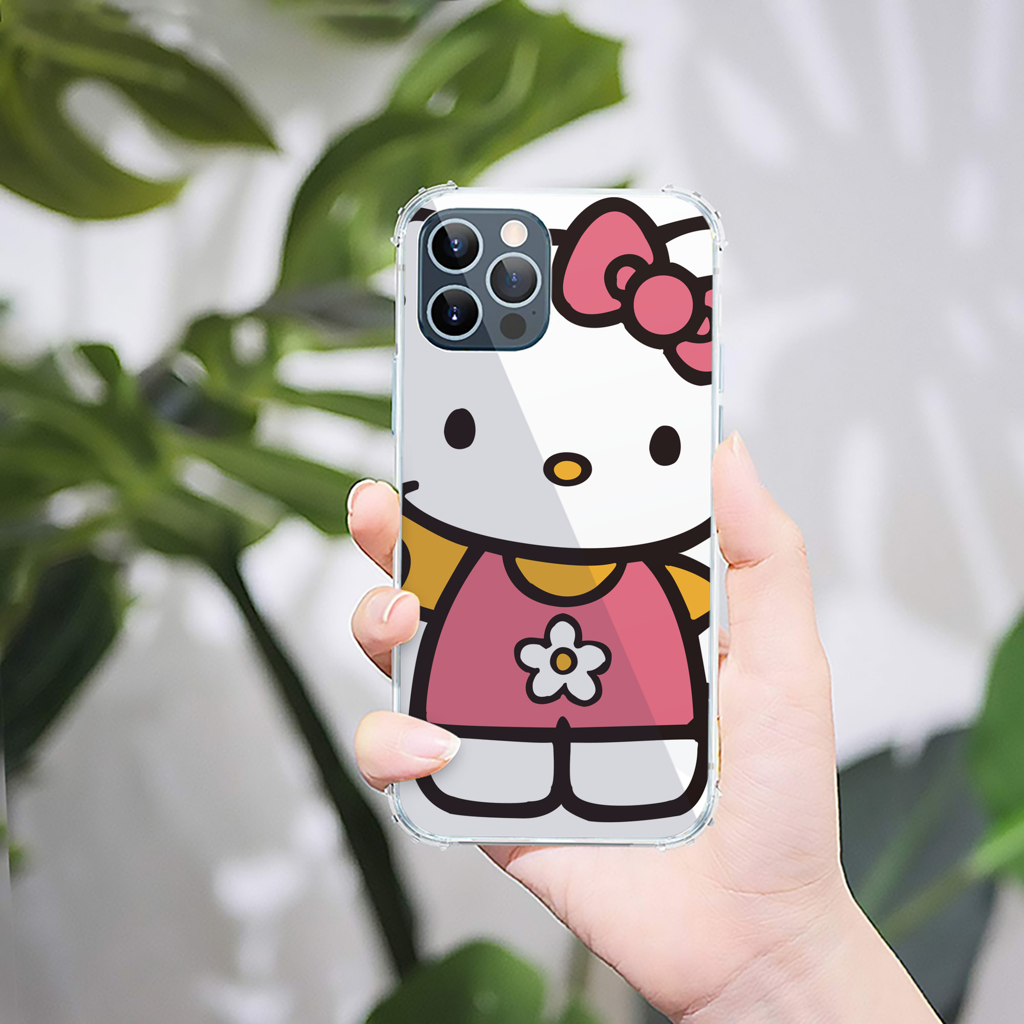 （画像用） Hello Kitty ハローキティ 【iPhone 12シリーズ対応】透明スマホケース（クリアソフトケース）